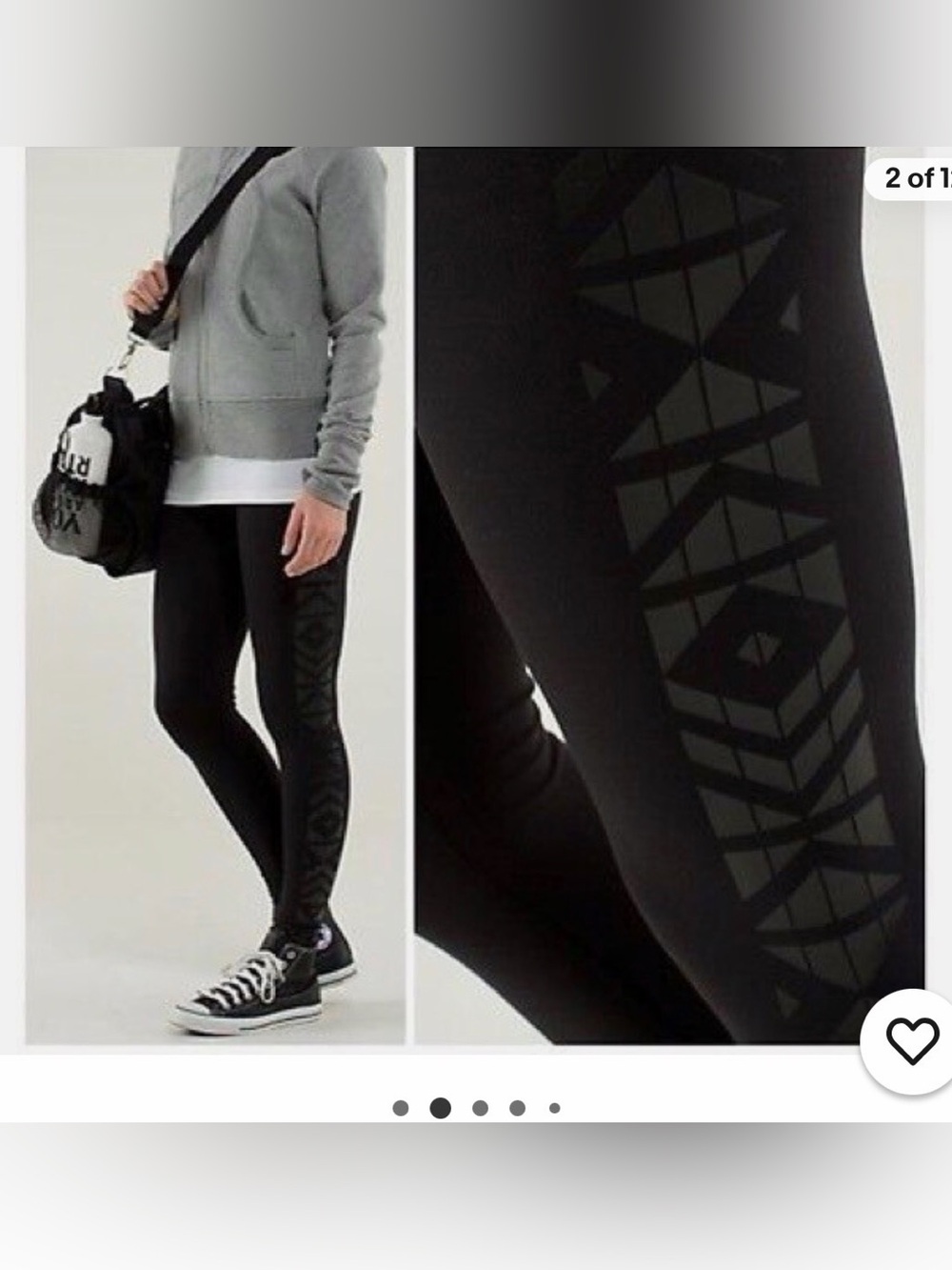Lululemon Wonder Under Aztec Print Side Panel leggings
